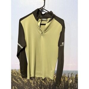 J. LINDEBERG HEATH 1/4 ZIP MID LAYER S GOLF OIL GREEN Wynn Las Vegas